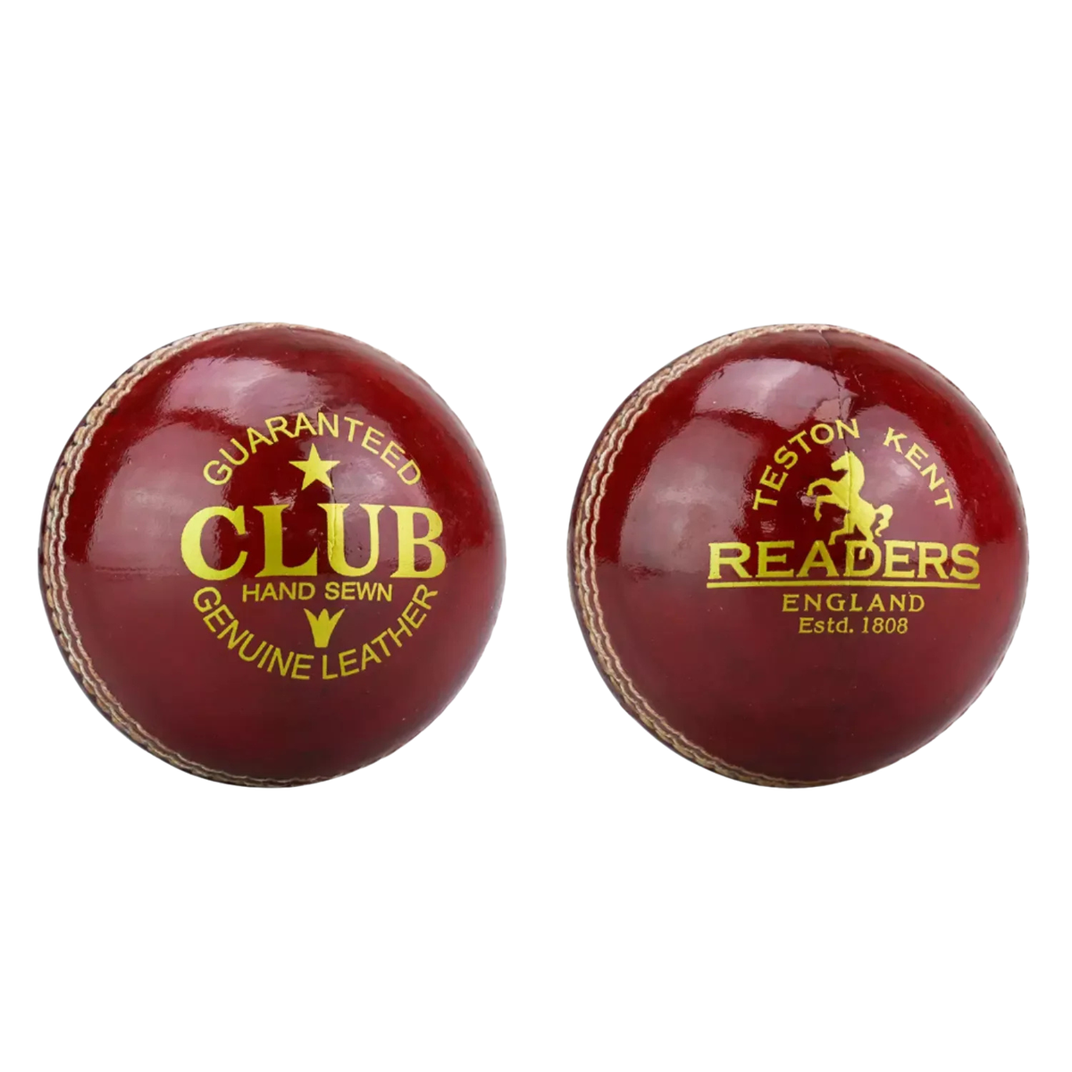 Readers Club Cricket Ball, Red, back view