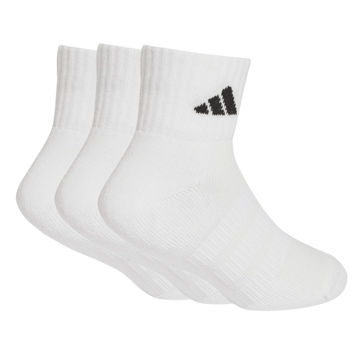Adidas Cushioned Sportswear Ankle 3 Pack Socks Kids - White/White/Black Clothing Adidas