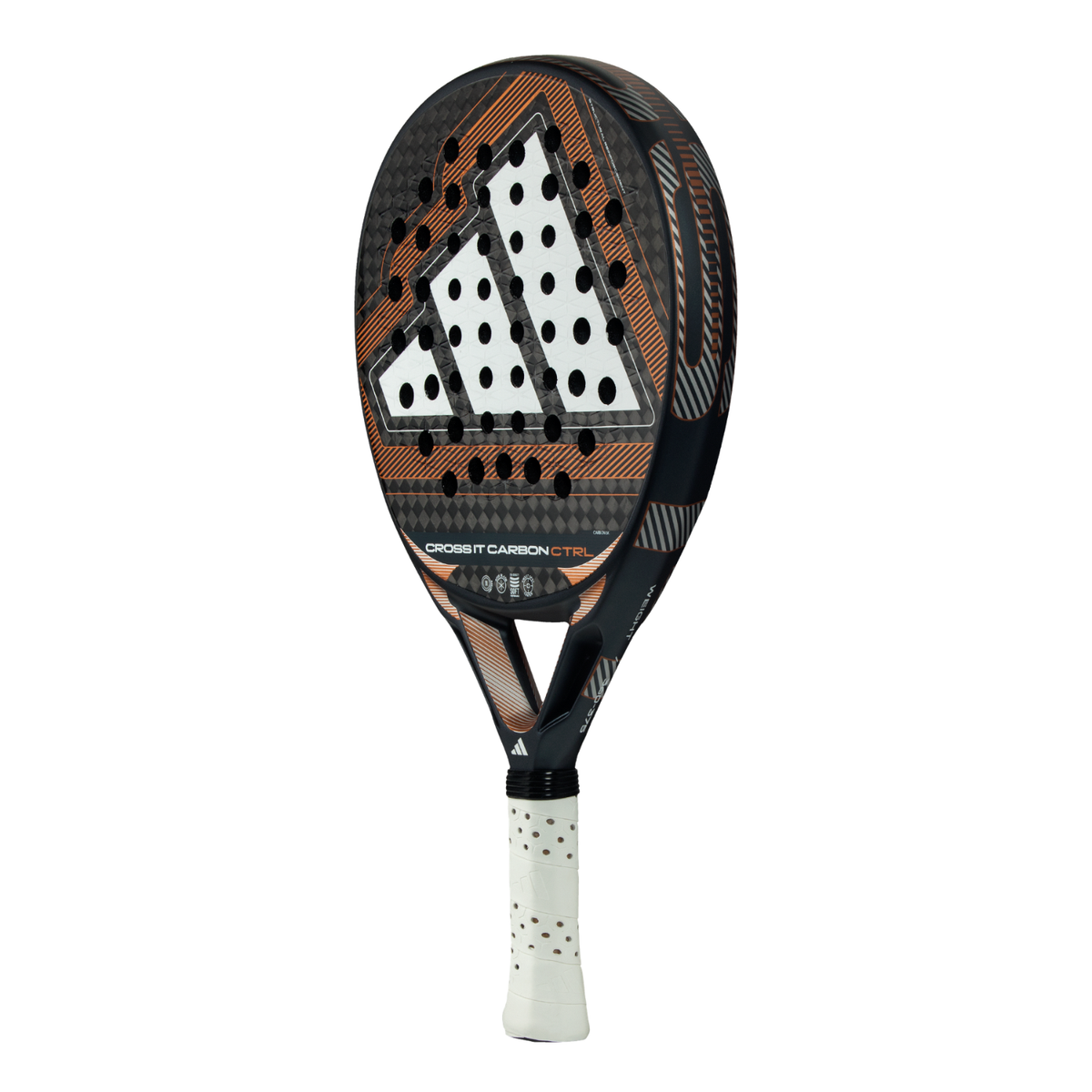 Adidas Cross It Carbon Ctrl 2026 Padel Racket, Blue/Bronze, back view