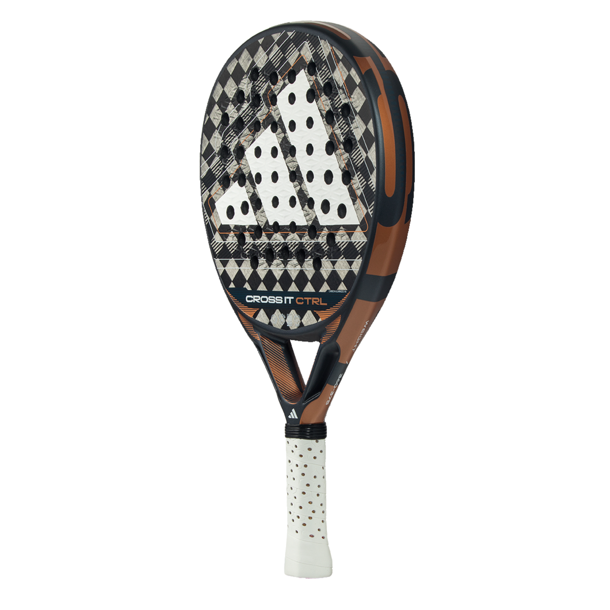 Adidas Cross It Ctrl 2026 Padel Racket, Blue/Bronze, back view