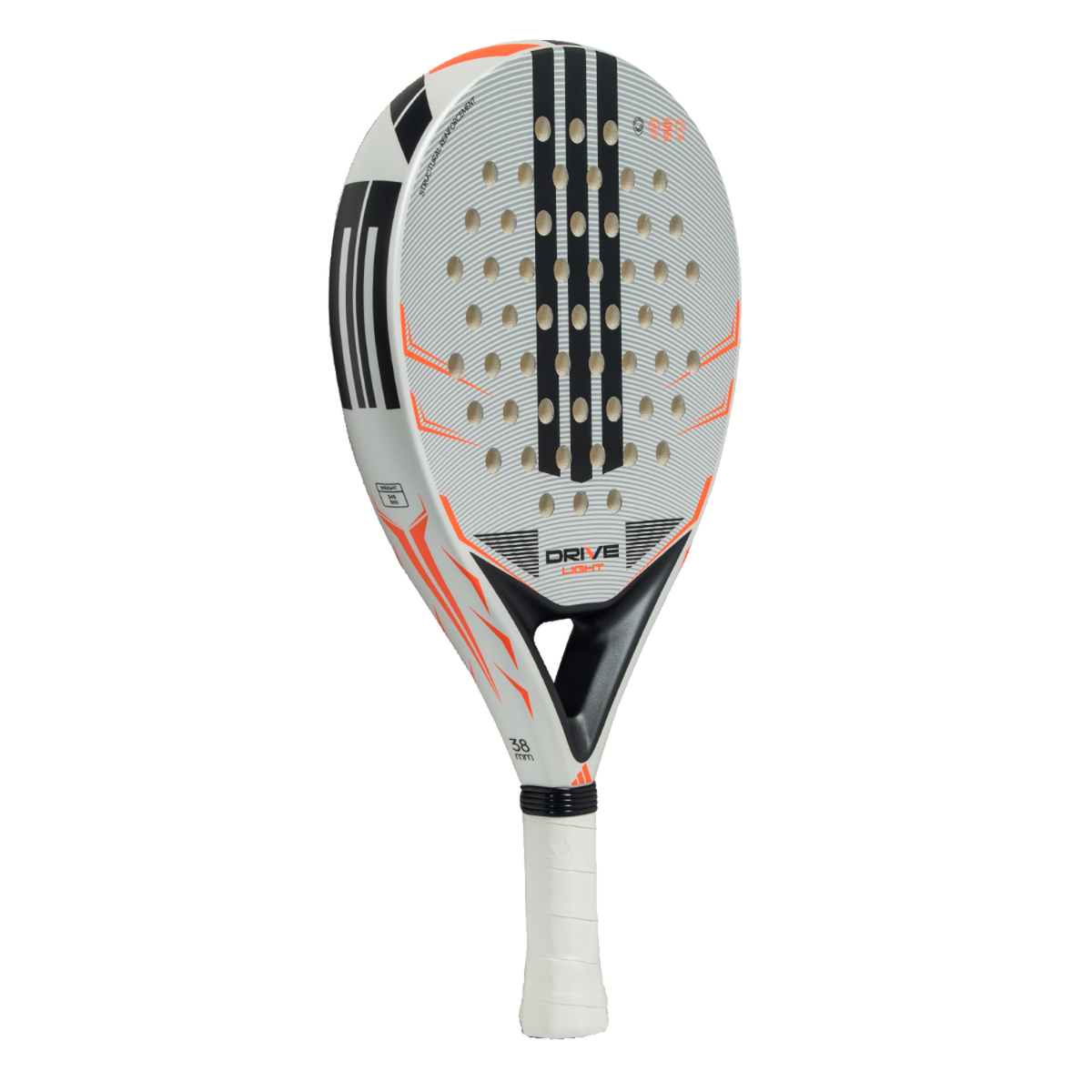 Adidas Drive Light 2026 Padel Racket - White/Orange Padel Adidas