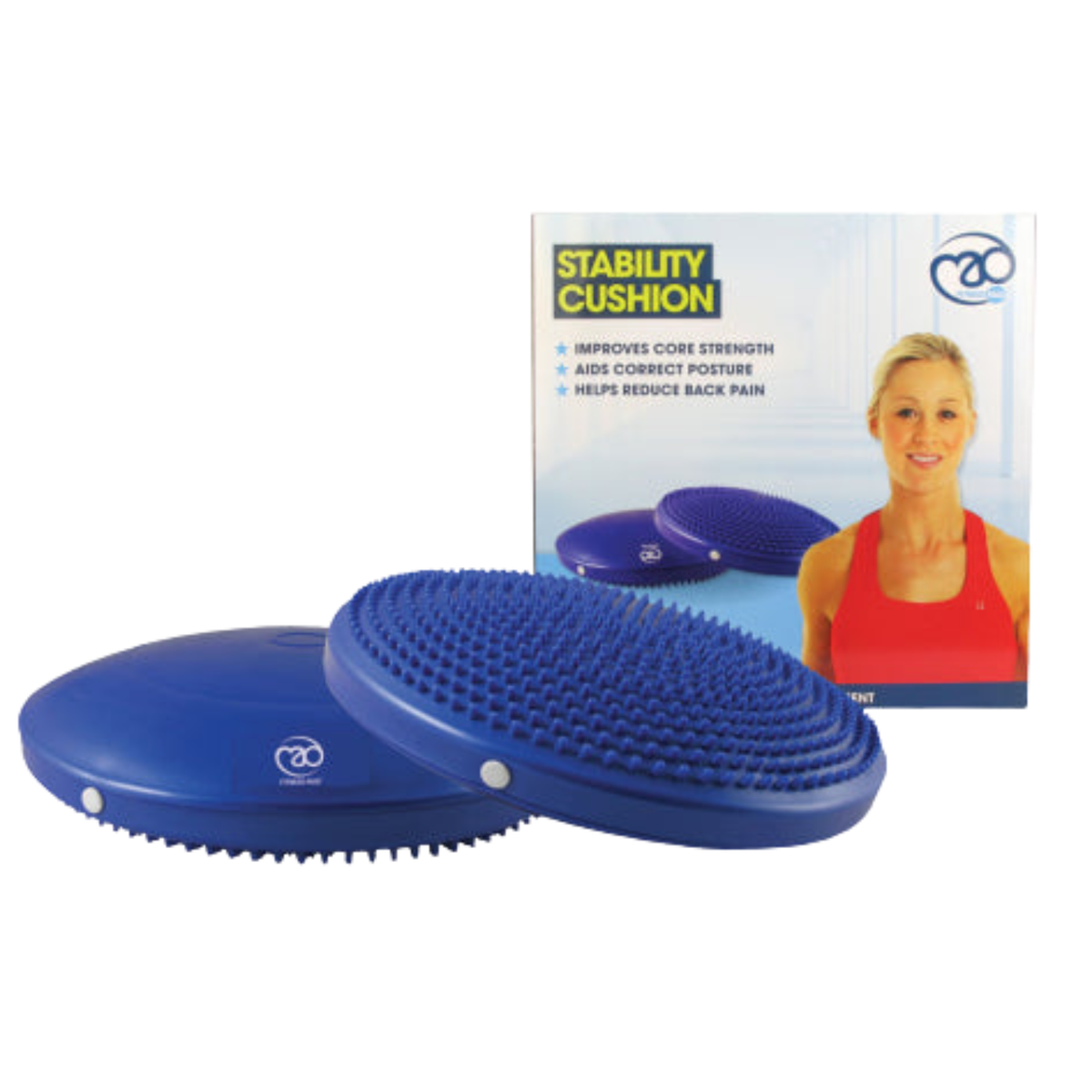 Fitness Mad Stability Cushion, Blue, back view