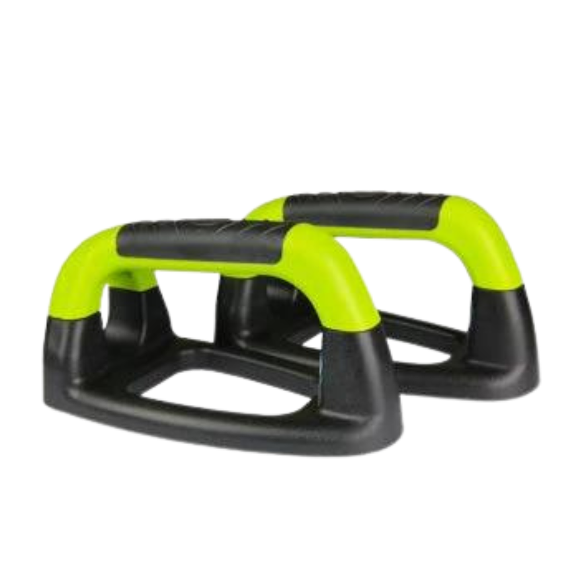 Fitness Mad FM Push Up Stands Pair, Black/Lime Green, front view