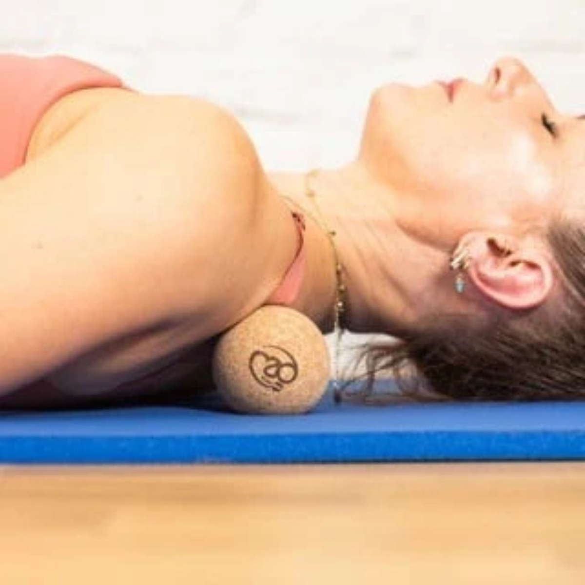 Fitness Mad Cork Massage Ball 7cm, side view