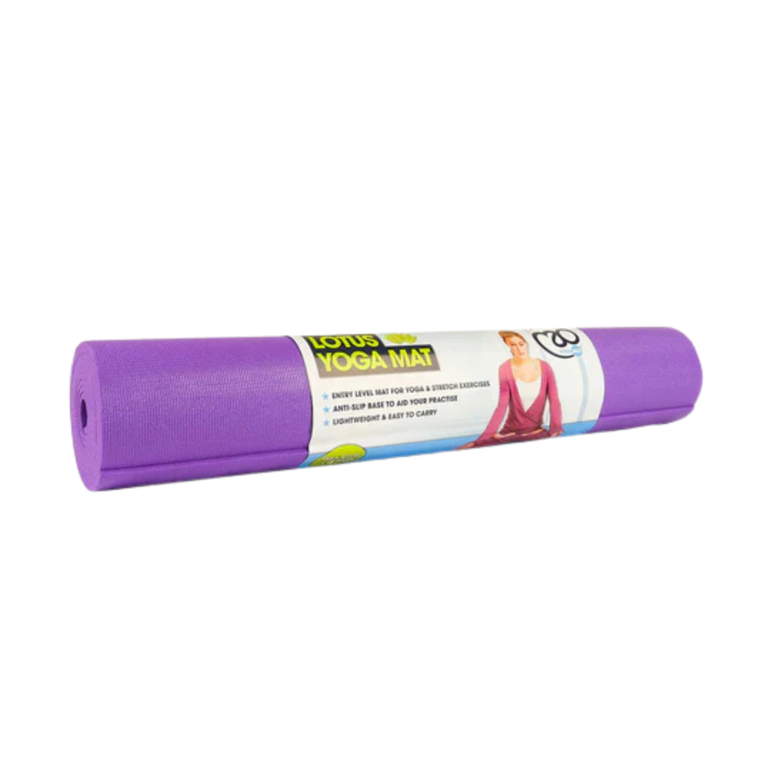 Fitness Mad Lotus Yoga Mat 4mm - Purple & Blue PURPLE One Size Exercise & Fitness Fitness Mad