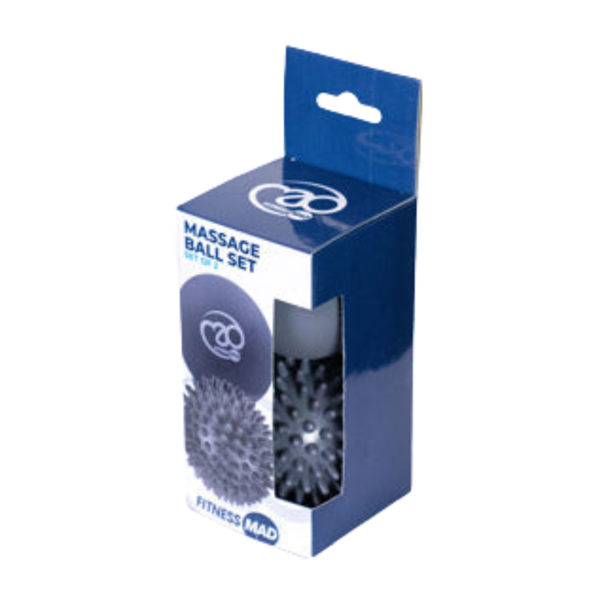 Fitness Mad Trigger Point & Spikey Massage Ball Set of 2, Grey, back view