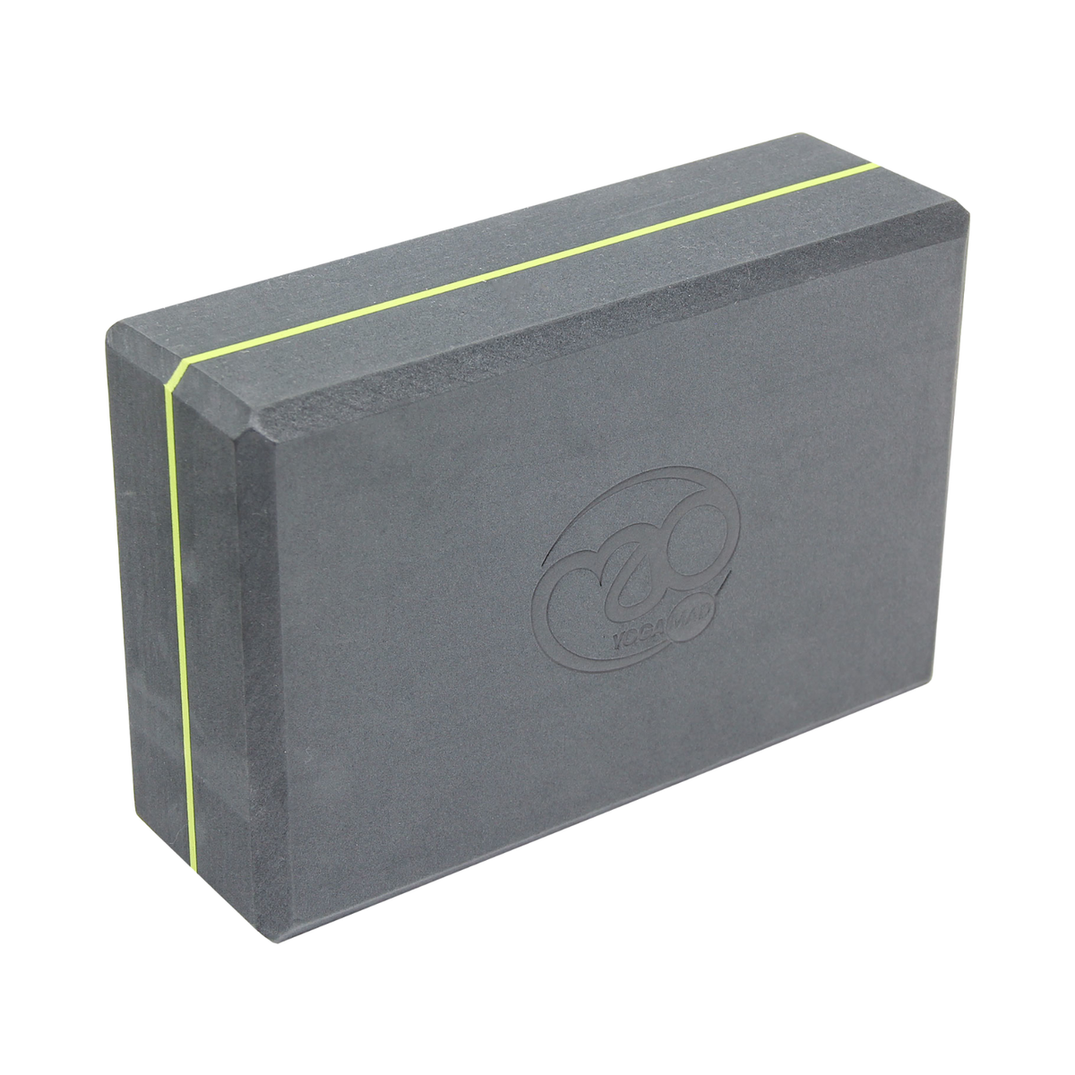 Fitness Mad Yoga Block, Grey, front view