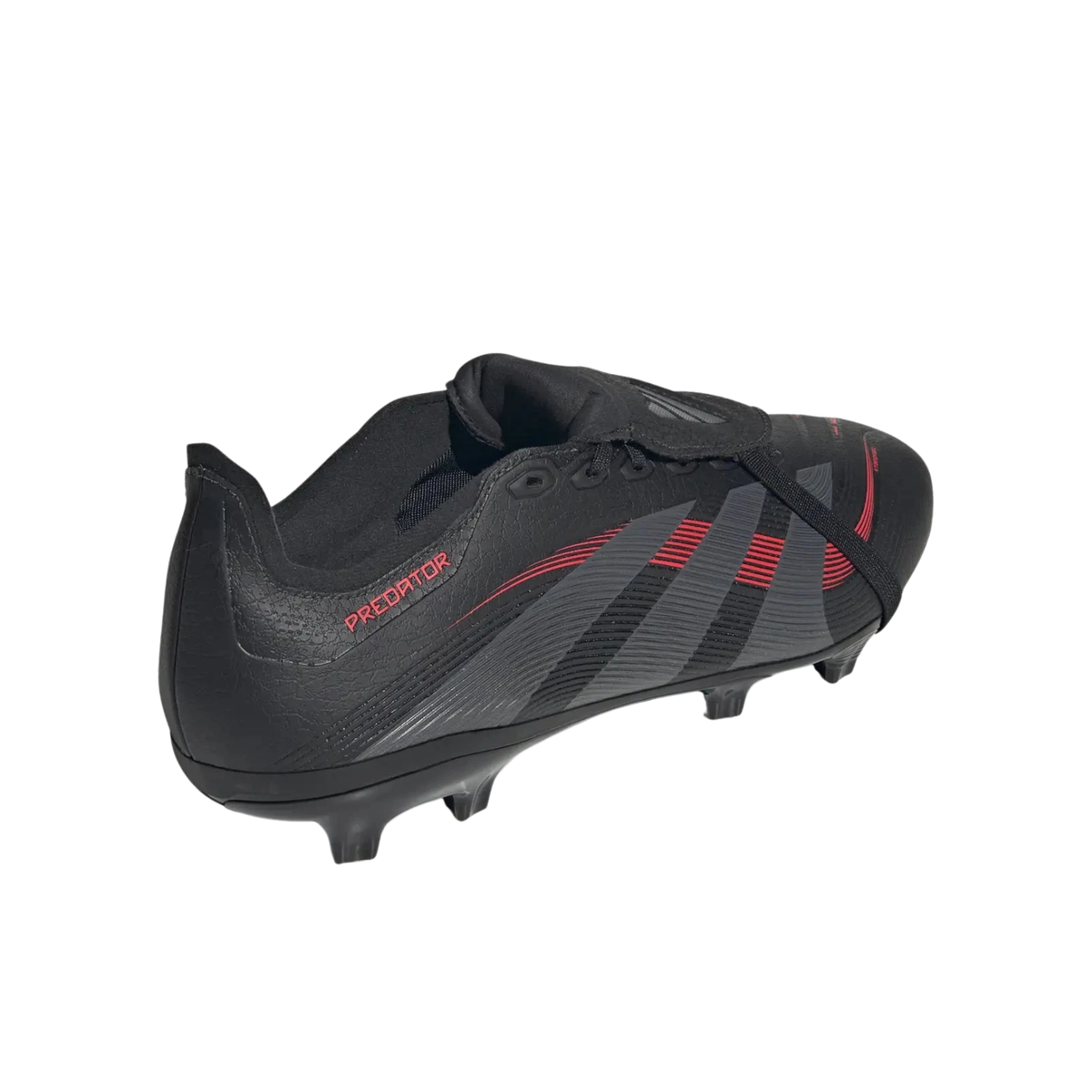 Adidas Predator League FT FG/MG Football Boots, Core Black/Red, side view