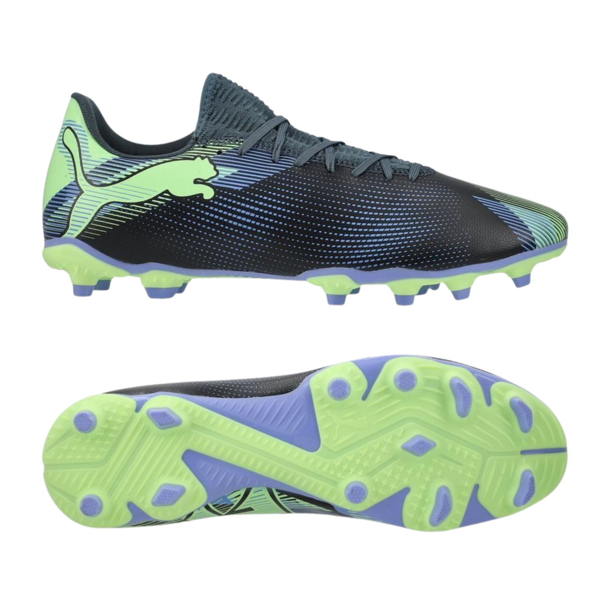 Puma Future 7 Play FG/AG Football Boots Unisex, Gray Skies/Elektro Purple/Fizzy Apple/Puma White, additional view