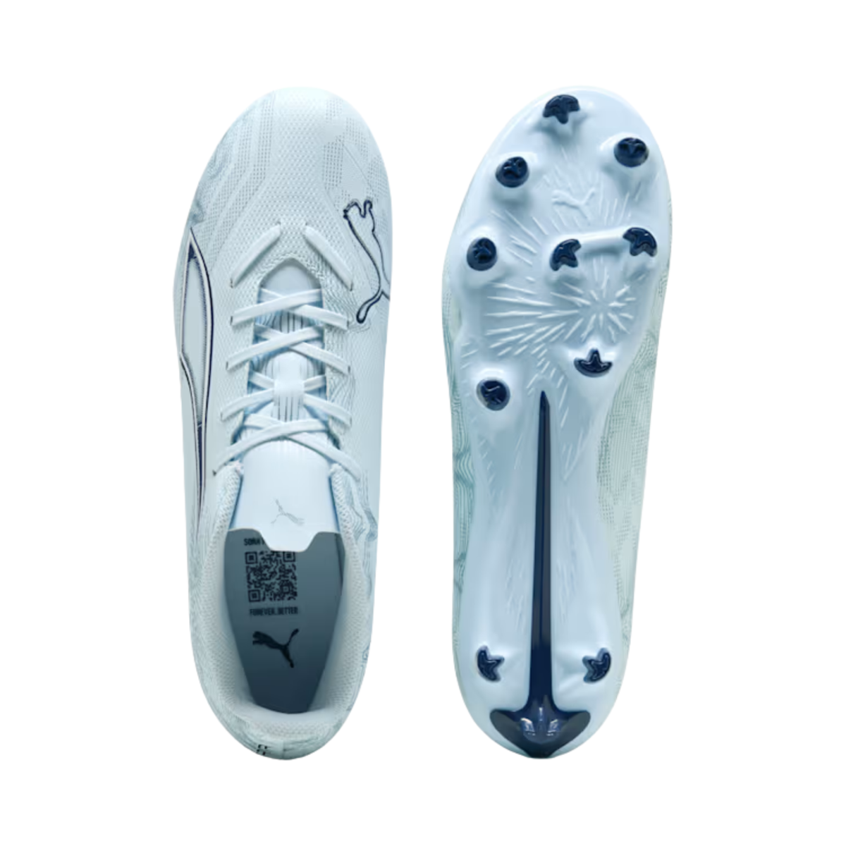 Puma Ultra 6 Play FG/AG Football Boots Unisex, Icy Blue/ White/ Blue Jewel, alternative view