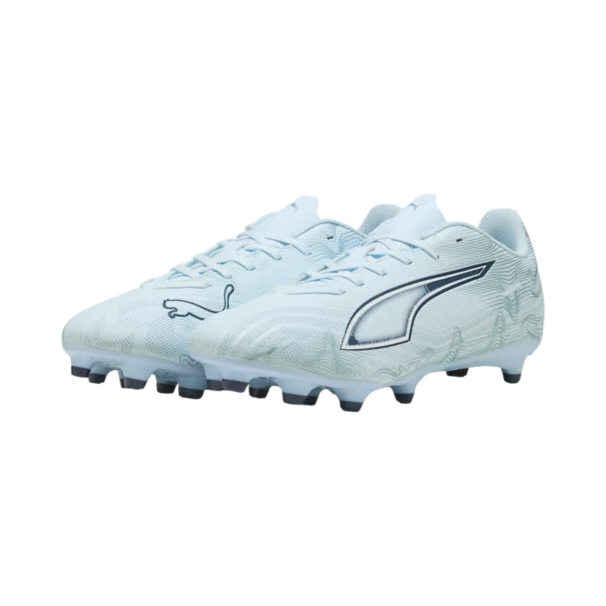 Puma Ultra 6 Play FG/AG Football Boots Unisex, Icy Blue/ White/ Blue Jewel, side view