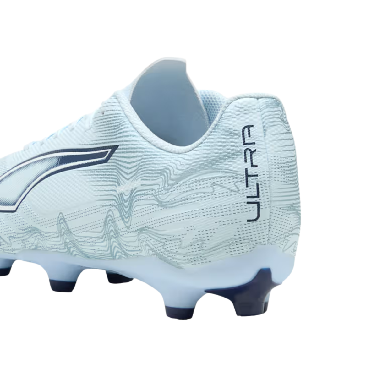 Puma Ultra 6 Play FG/AG Football Boots Unisex, Icy Blue/ White/ Blue Jewel, close-up detail