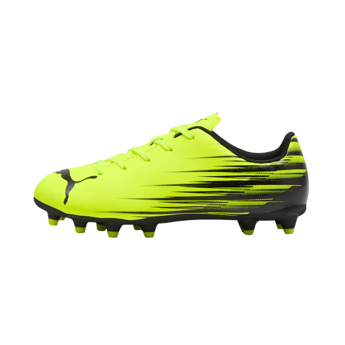 Puma Attacanto II FG/AG Football Boots Junior, Yellow Alert/ Black, front view