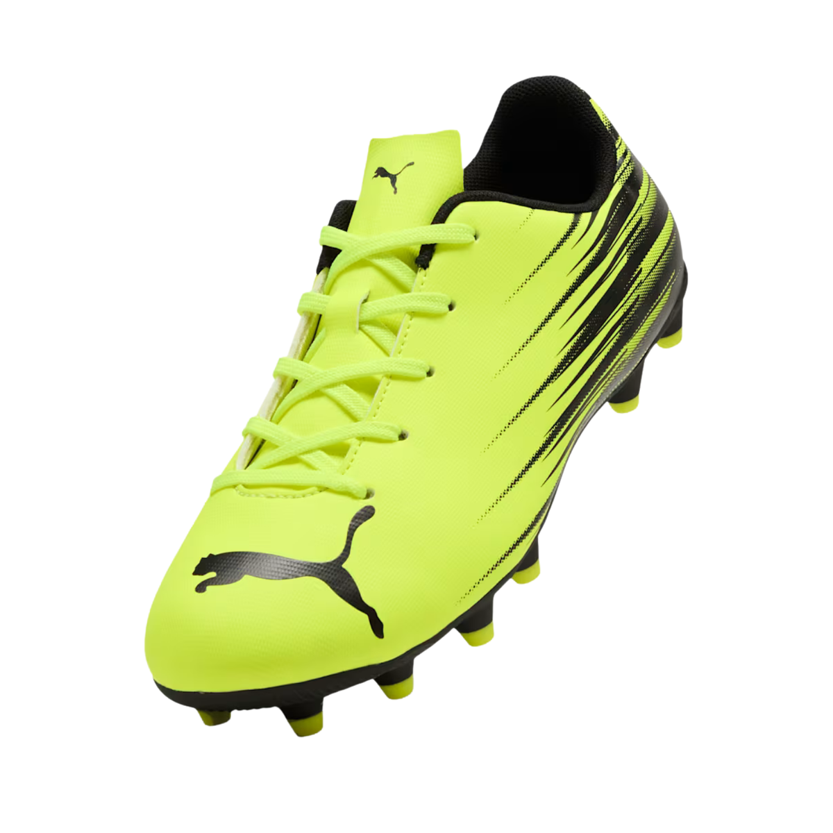 Puma Attacanto II FG/AG Football Boots Junior, Yellow Alert/ Black, close-up detail