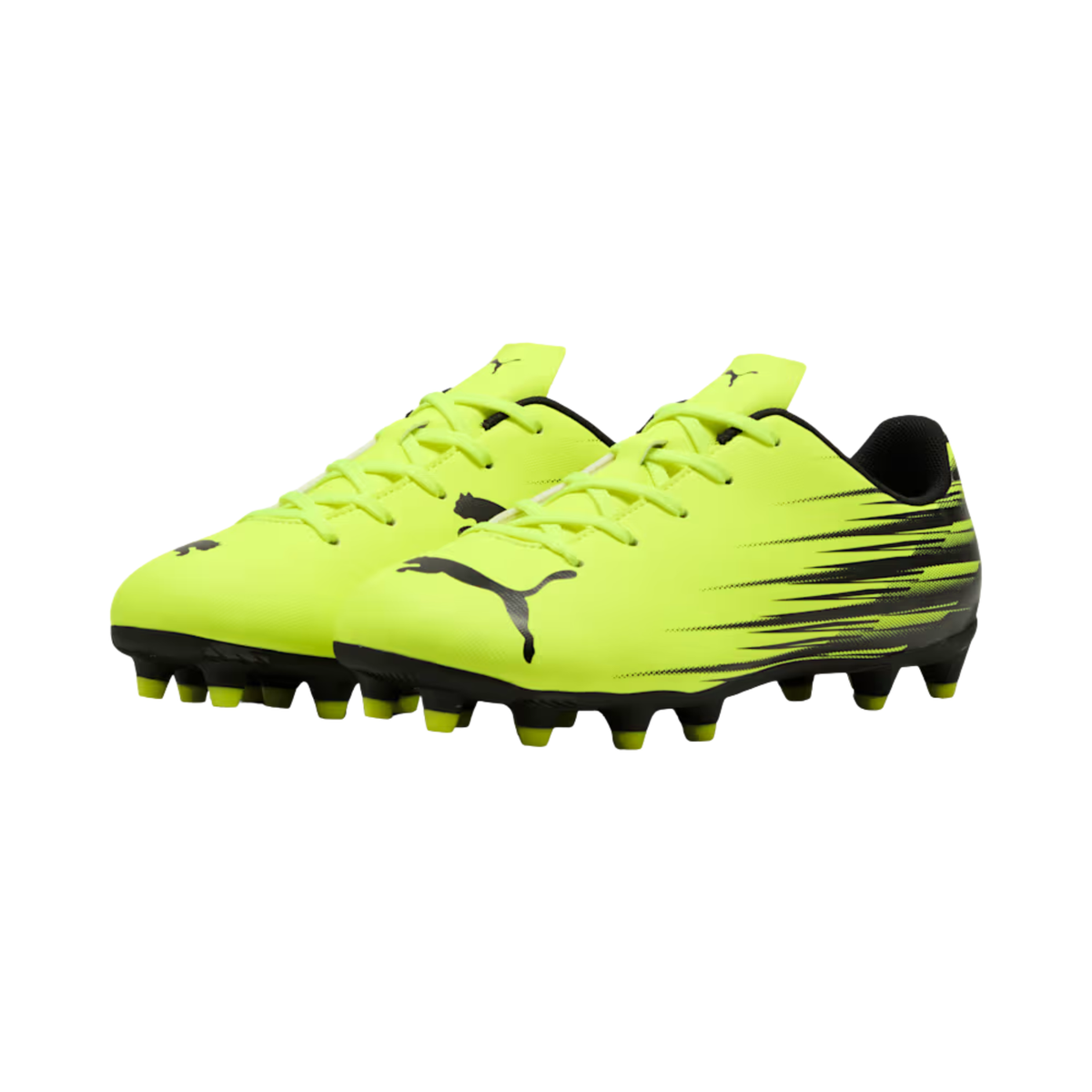 Puma Attacanto II FG/AG Football Boots Junior, Yellow Alert/ Black, side view
