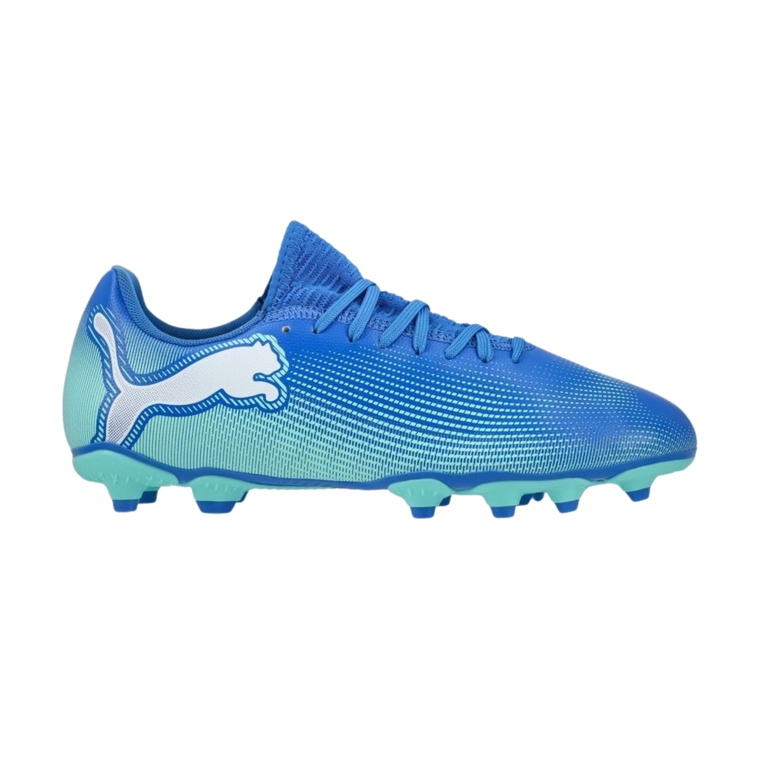 Puma Future 7 Play FG/AG Football Boots Junior - Hyperlink Blue/Mint/Puma White (107949-01) Football Boots Puma