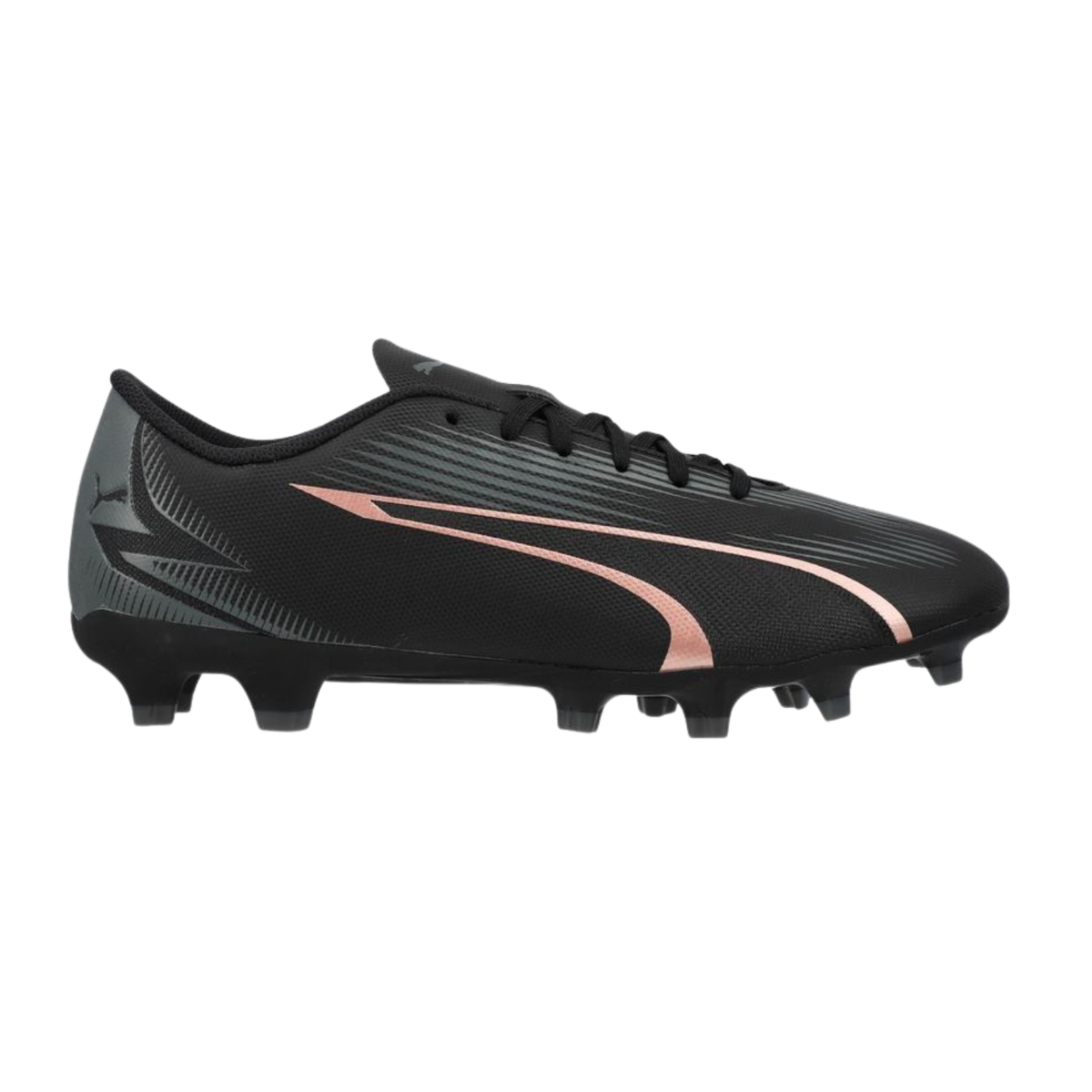 Puma Ultra Play FG/AG Football Boots Unisex, Puma Black/ Copper Rose, back view
