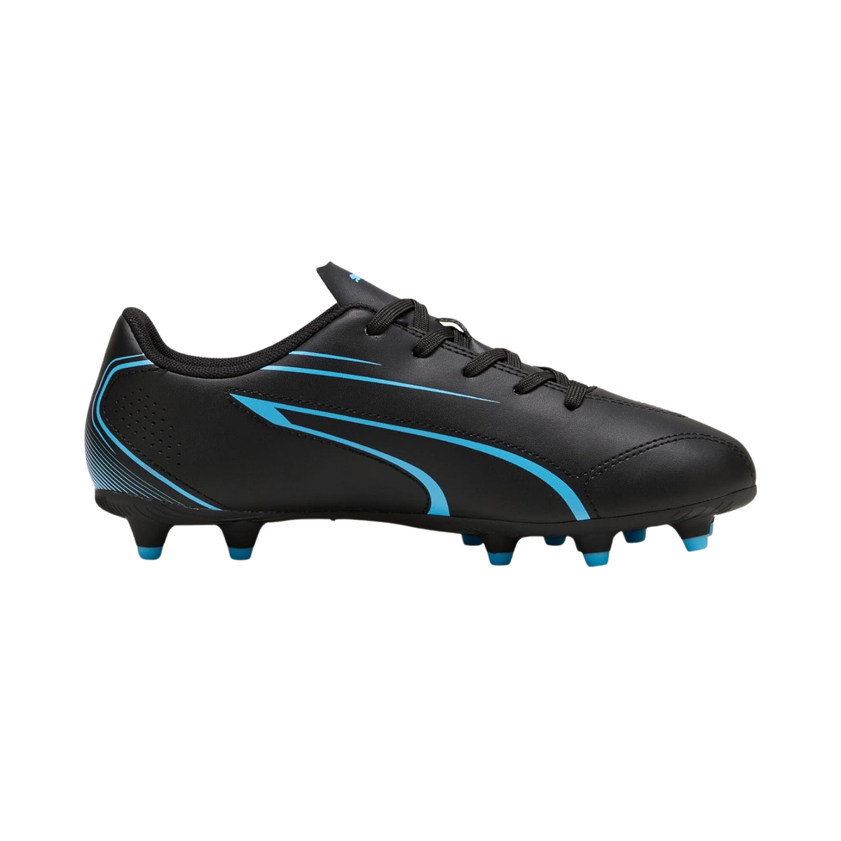 Puma Vitoria FG/AG Football Boots Unisex, Puma Black/ Luminous Blue, back view