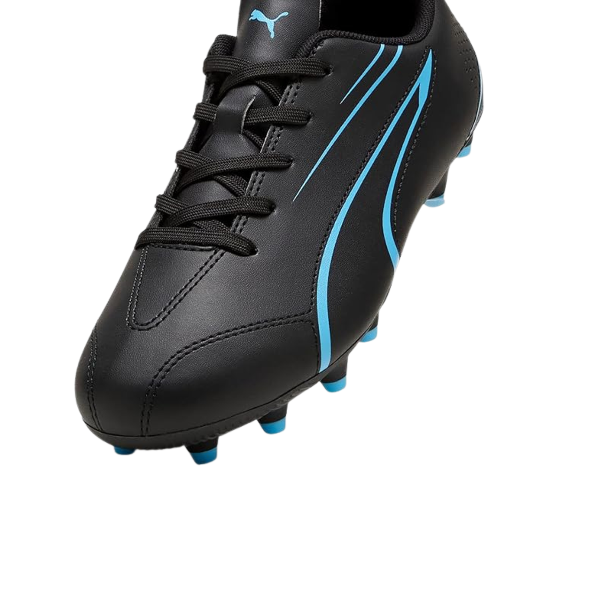 Puma Vitoria FG/AG Football Boots Unisex, Puma Black/ Luminous Blue, close-up detail