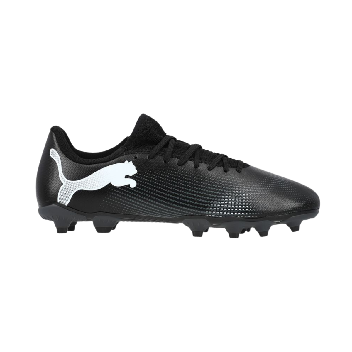 Puma Future 7 Play FG/AG Football Boots Junior, Puma Black/ White, back view