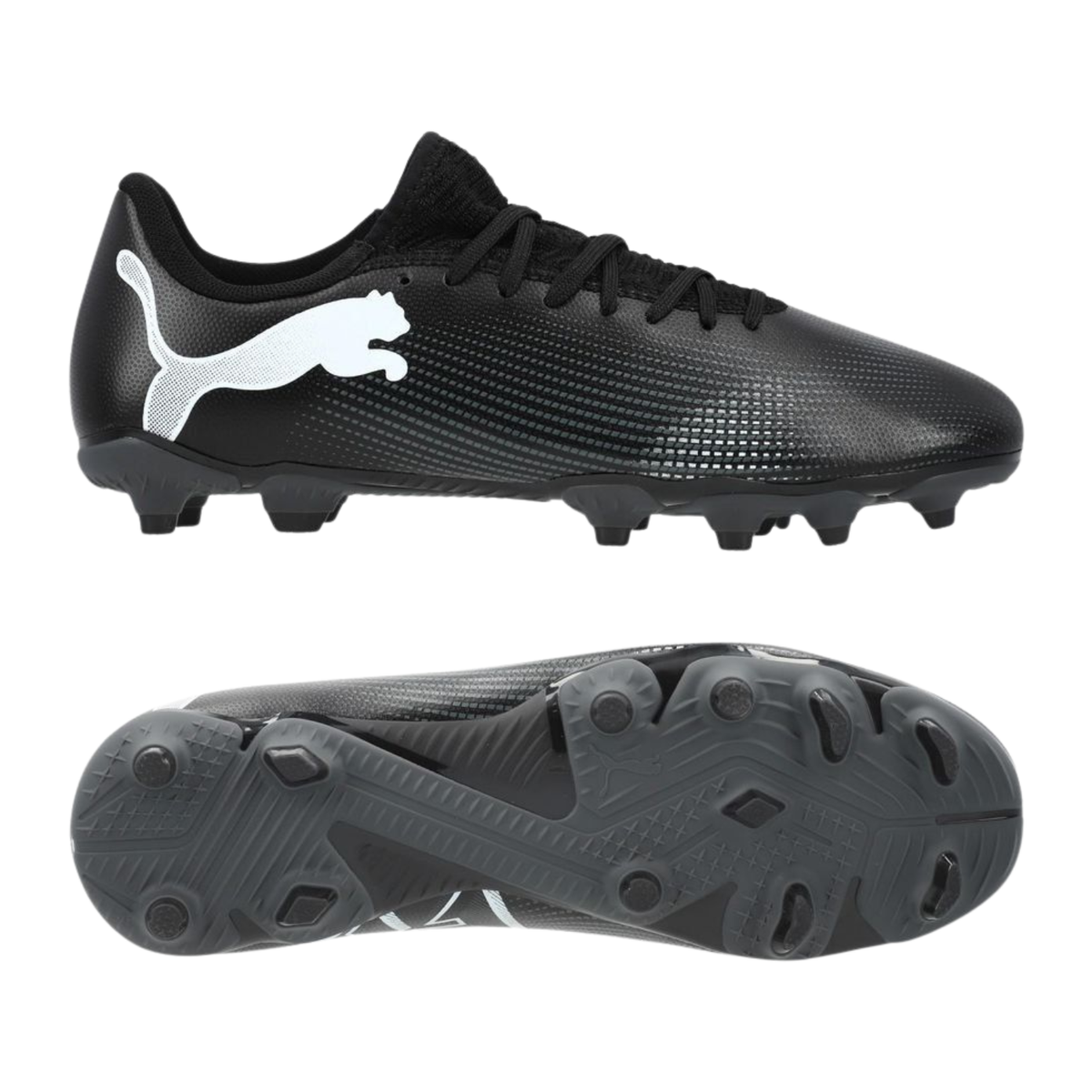 Puma Future 7 Play FG/AG Football Boots Junior, Puma Black/ White, side view