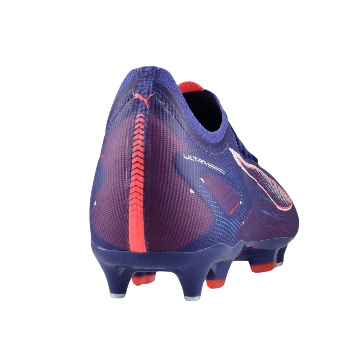 Puma Ultra 5 Play MXSG Football Boots Unisex, Lapis Lazuli/ Puma White/ Sunset Glow, detail view