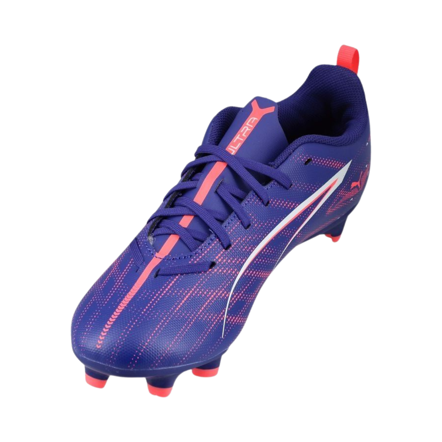 Puma Ultra 5 Play FG/AG Football Boots Junior - Lapis Lazuli/ Puma White/ Sunset Glow 107695 Football Boots Puma