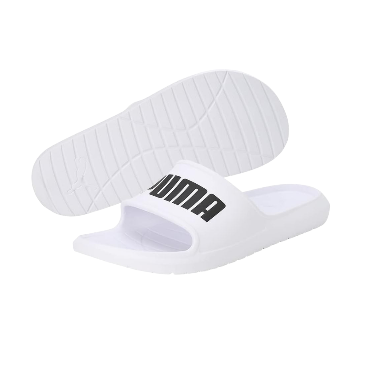 Puma Divecat V2 Lite Slides Unisex, Puma White/ Black, side view