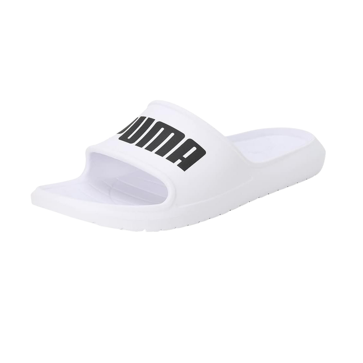 Puma Divecat V2 Lite Slides Unisex, Puma White/ Black, front view