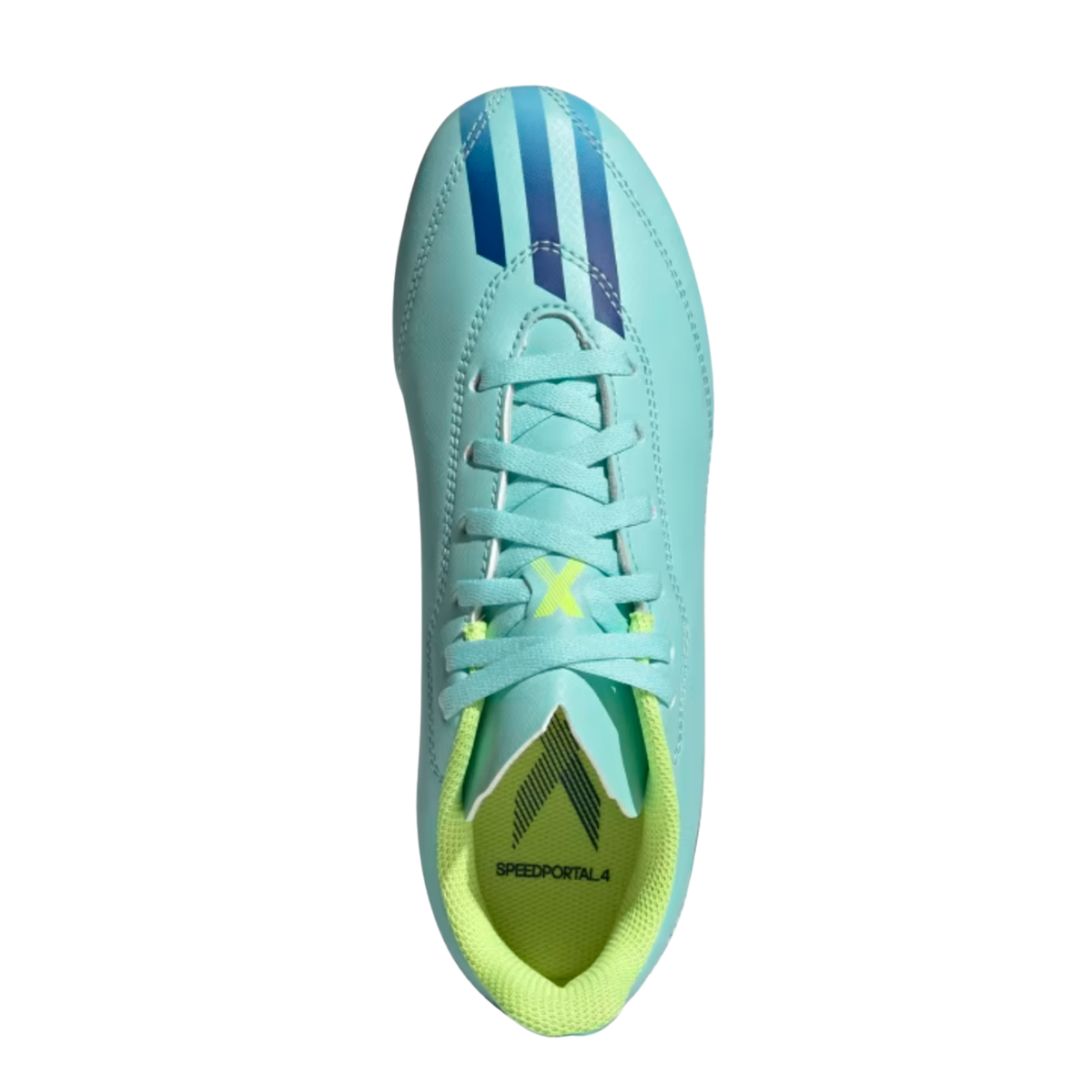 Adidas X Speedportal.4 FxG Football shoes, Aqua/Power Blue/Solar Yellow, detail view
