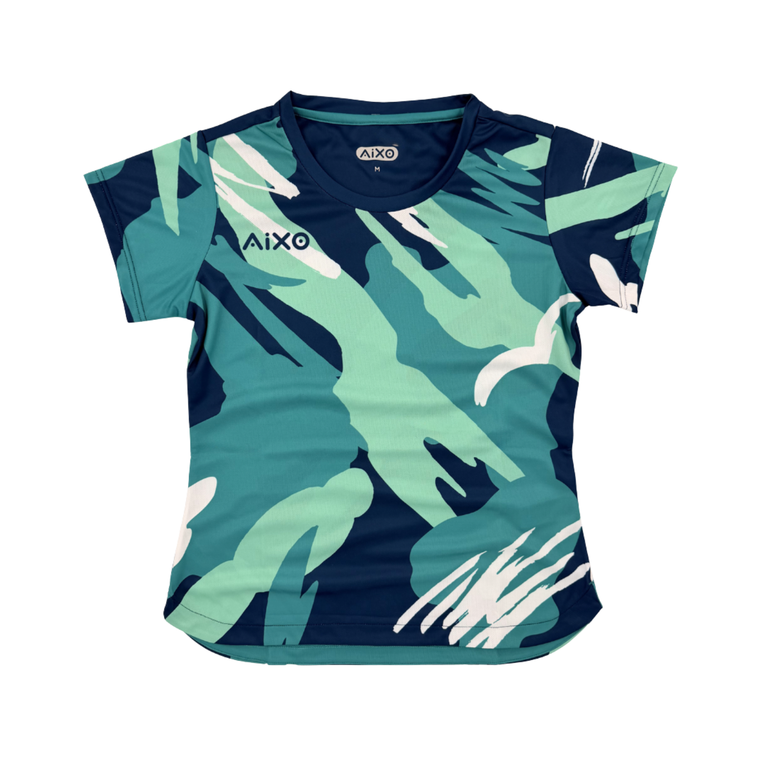 AIXO Abstract Womens T-Shirt - Navy Navy T-shirt Aixo