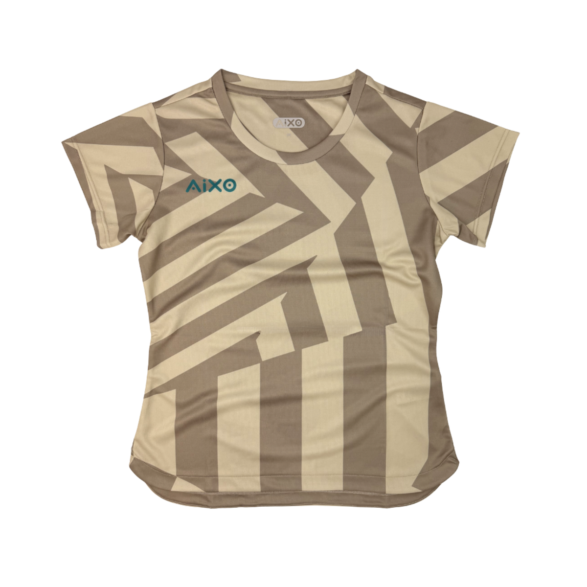 AIXO Chaos Camo Womens T-Shirt - Stone Stone T-shirt Aixo