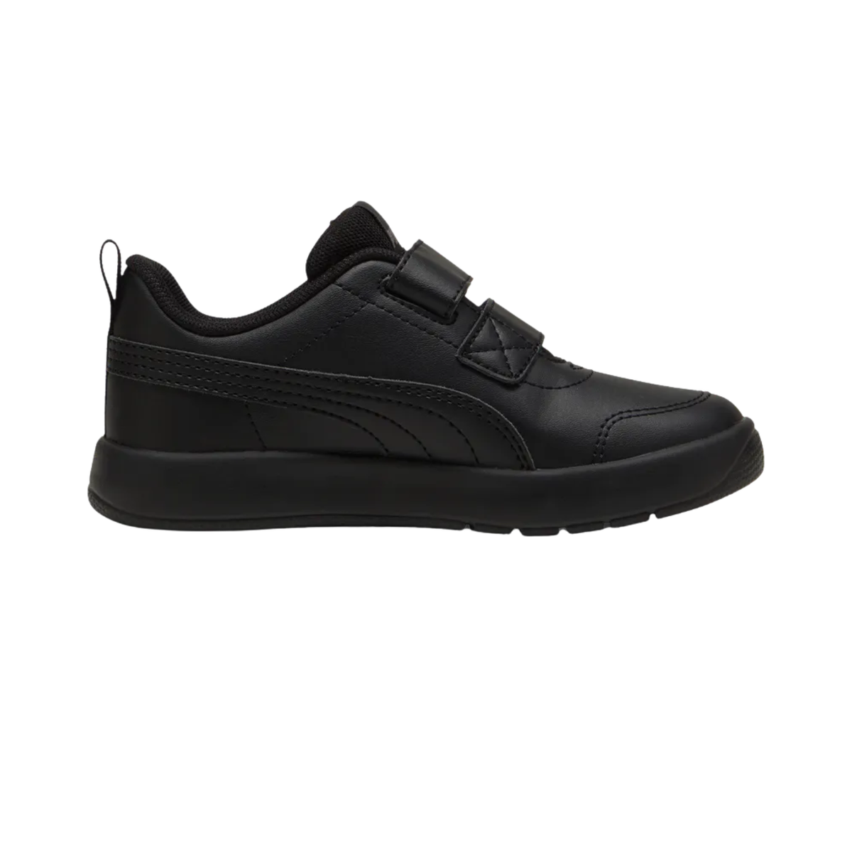 Puma Courtflex V3 Shoe Junior, Black/Cast Iron, back view