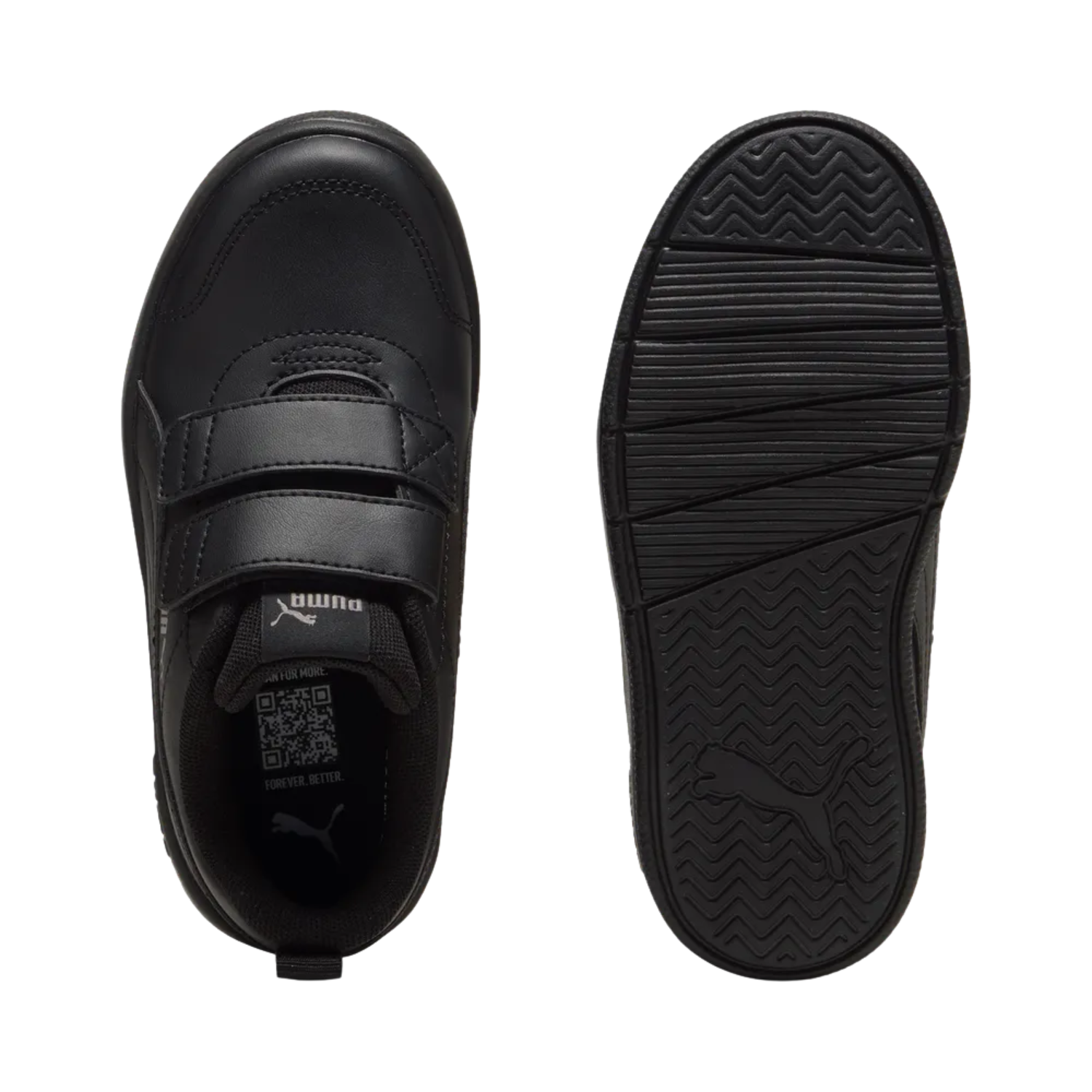 Puma Courtflex V3 Shoe Junior - Black/Cast Iron 39764201 shoes Puma