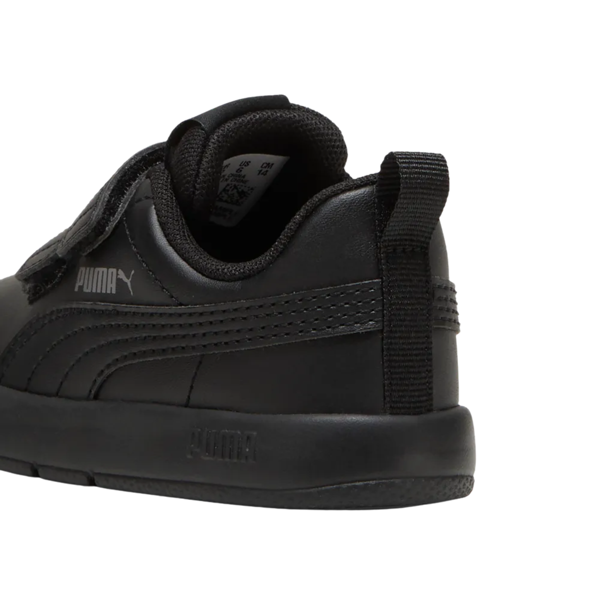 Puma Courtflex V3 Shoe Kids, Black/Cast Iron, detail view