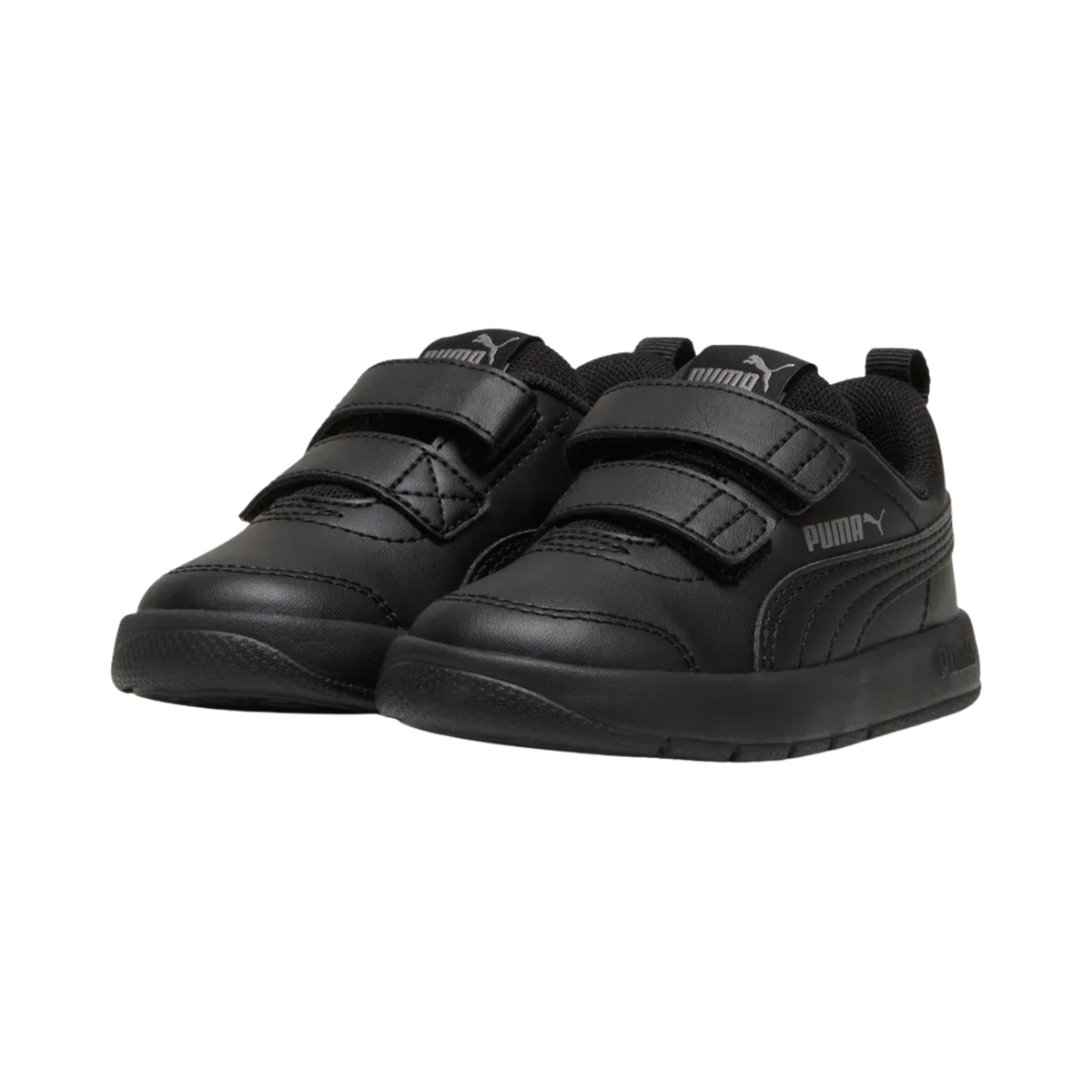 Puma Courtflex V3 Shoe Kids, Black/Cast Iron, side view