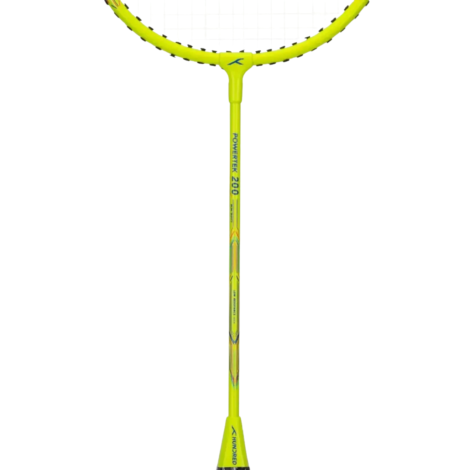 Hundred Powertek 200 2U Badminton Racket - Neon Green Badminton Rackets Hundred