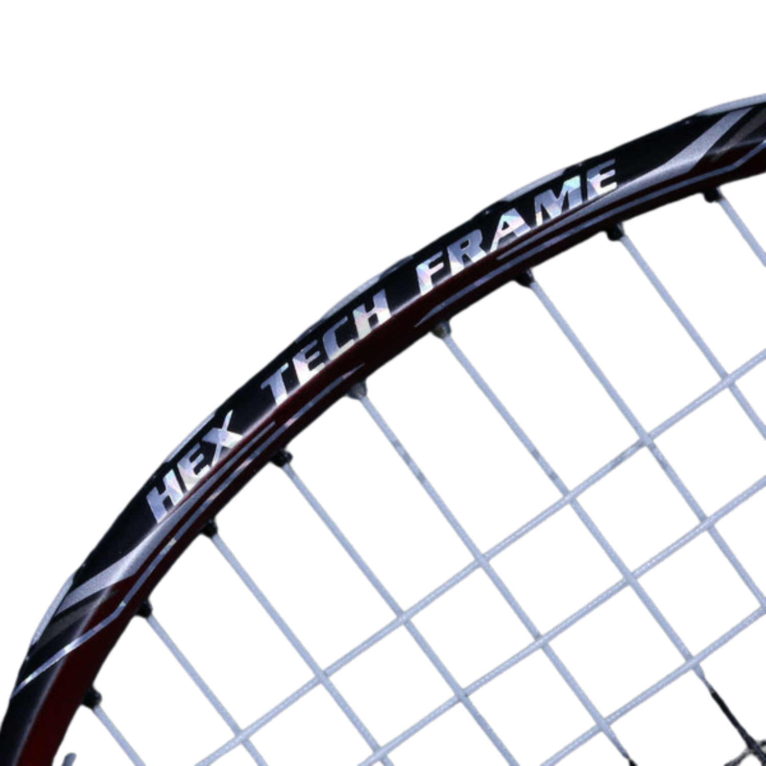 Ashaway Superlight 7 Hex Badminton Racket - Silver/Red Badminton Rackets Ashaway