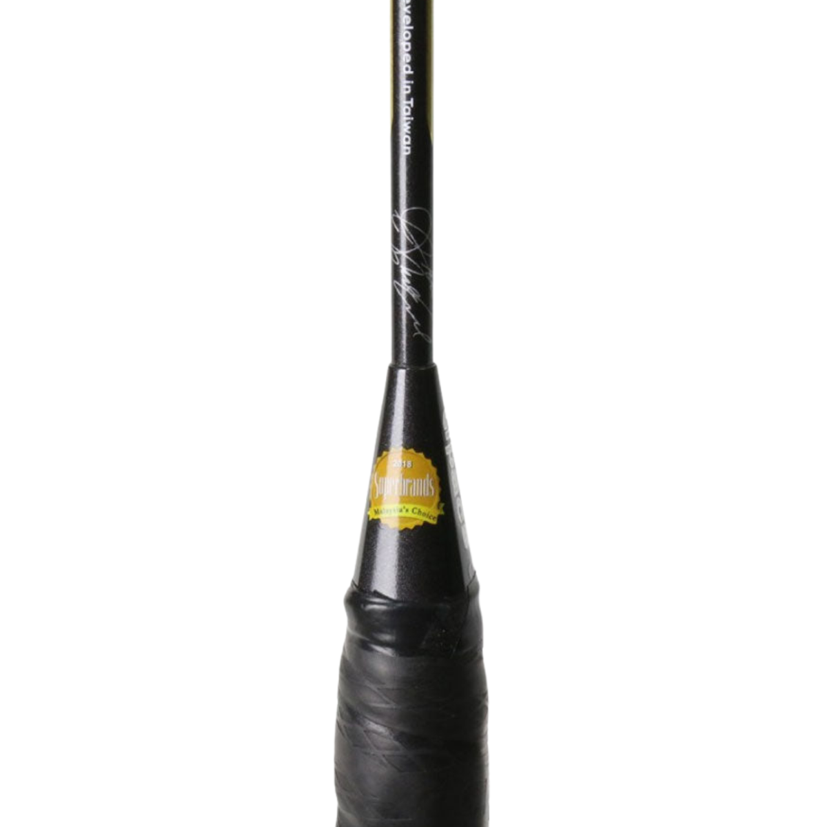 Apacs Pro Commander Badminton Racket (Unstrung), Black/Silver, close-up detail