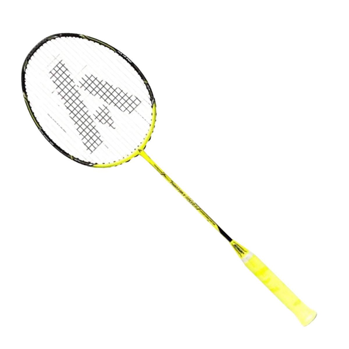 Ashaway Phantom X-Speed II Badminton Racket (Strung), Lime, back view