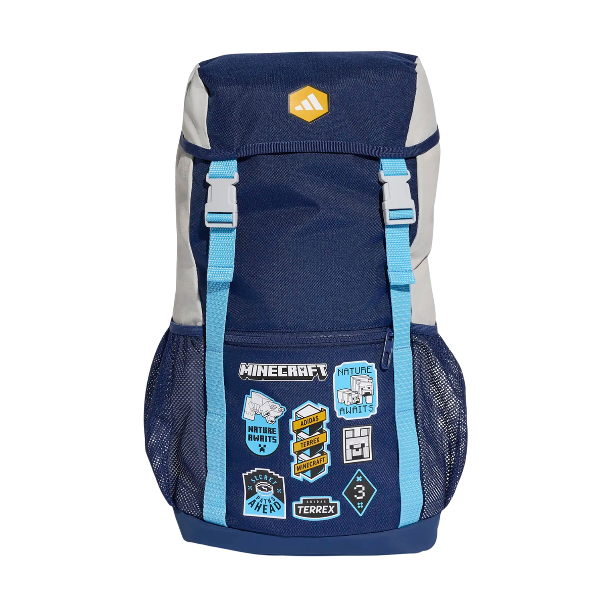 Adidas Minecraft Backpack - Dark Blue/Grey (KR2355) Dark Blue Grey Backpack Luggage Adidas