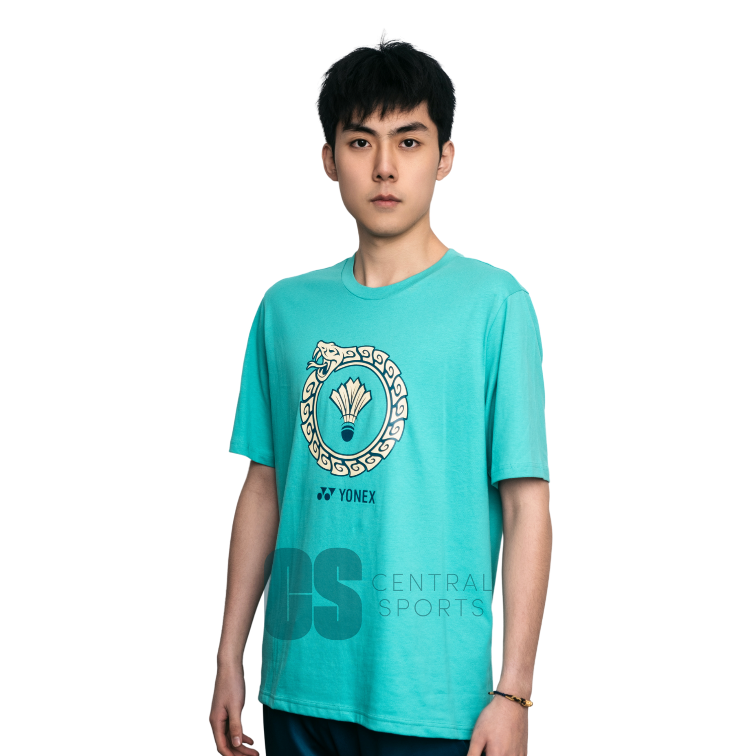 Yonex Snake Ring Mens Cotton T-Shirt Black Clothing Yonex