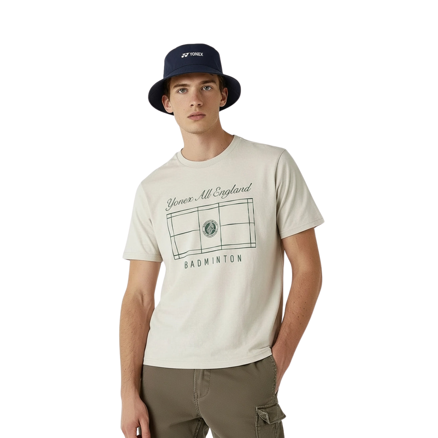 Yonex All England 1899 Reversible Hat 26 - Cream/Navy by Yonex
