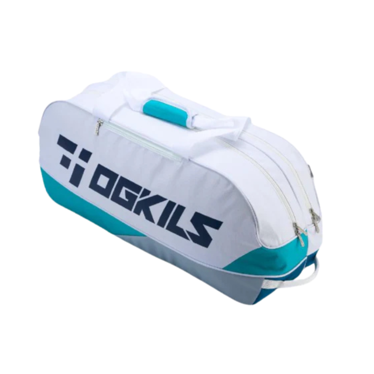 OGKILS Tournament Racket Bag, White, back view