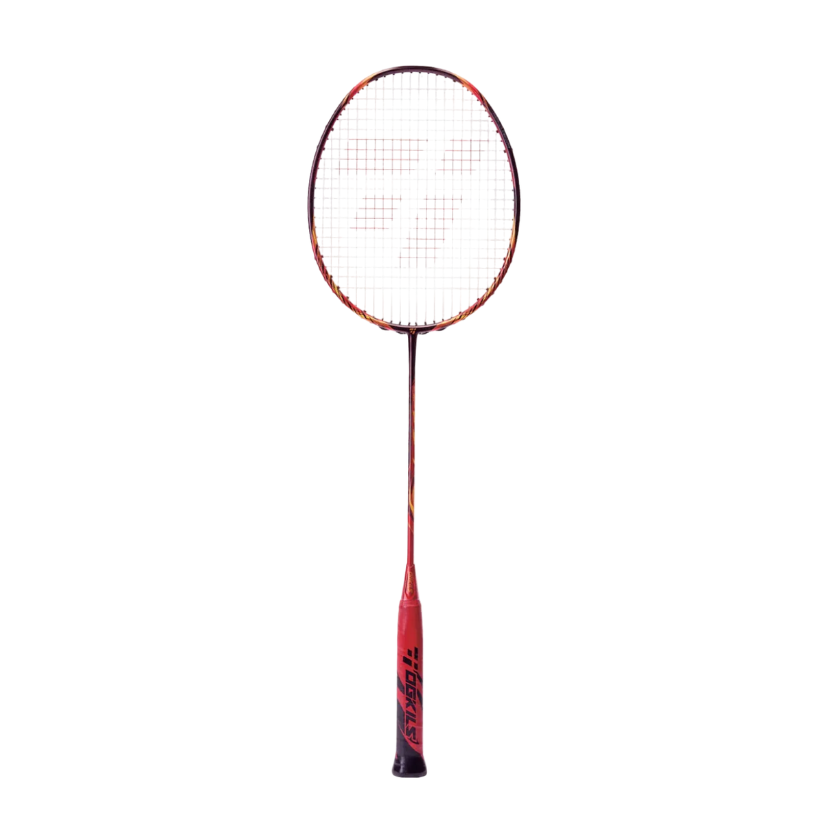 OGKILS Fire Breathing Badminton Racket, Red, front view