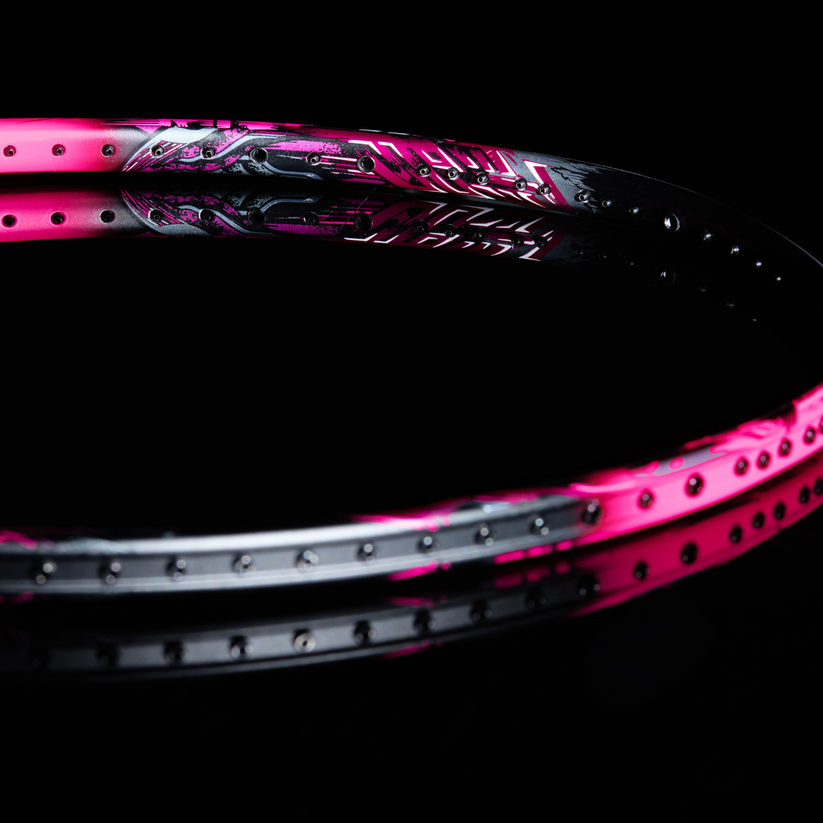 OGKILS Mist Breathing Badminton Racket, Pink, detail view
