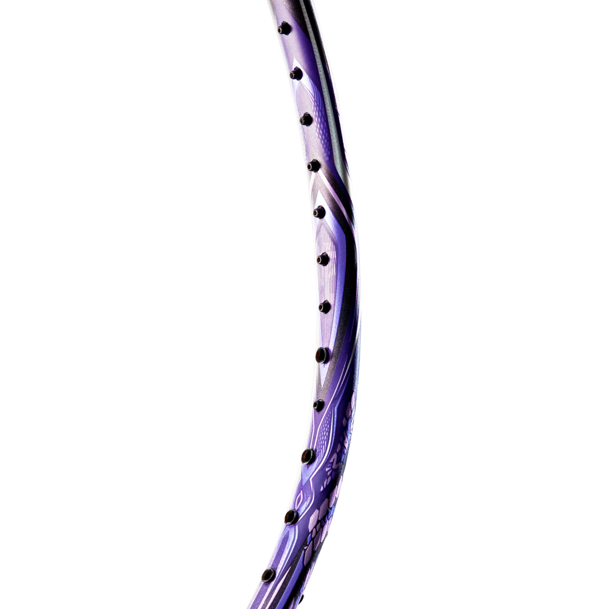 OGKILS Serpent Breathing Badminton Racket, Purple, side view