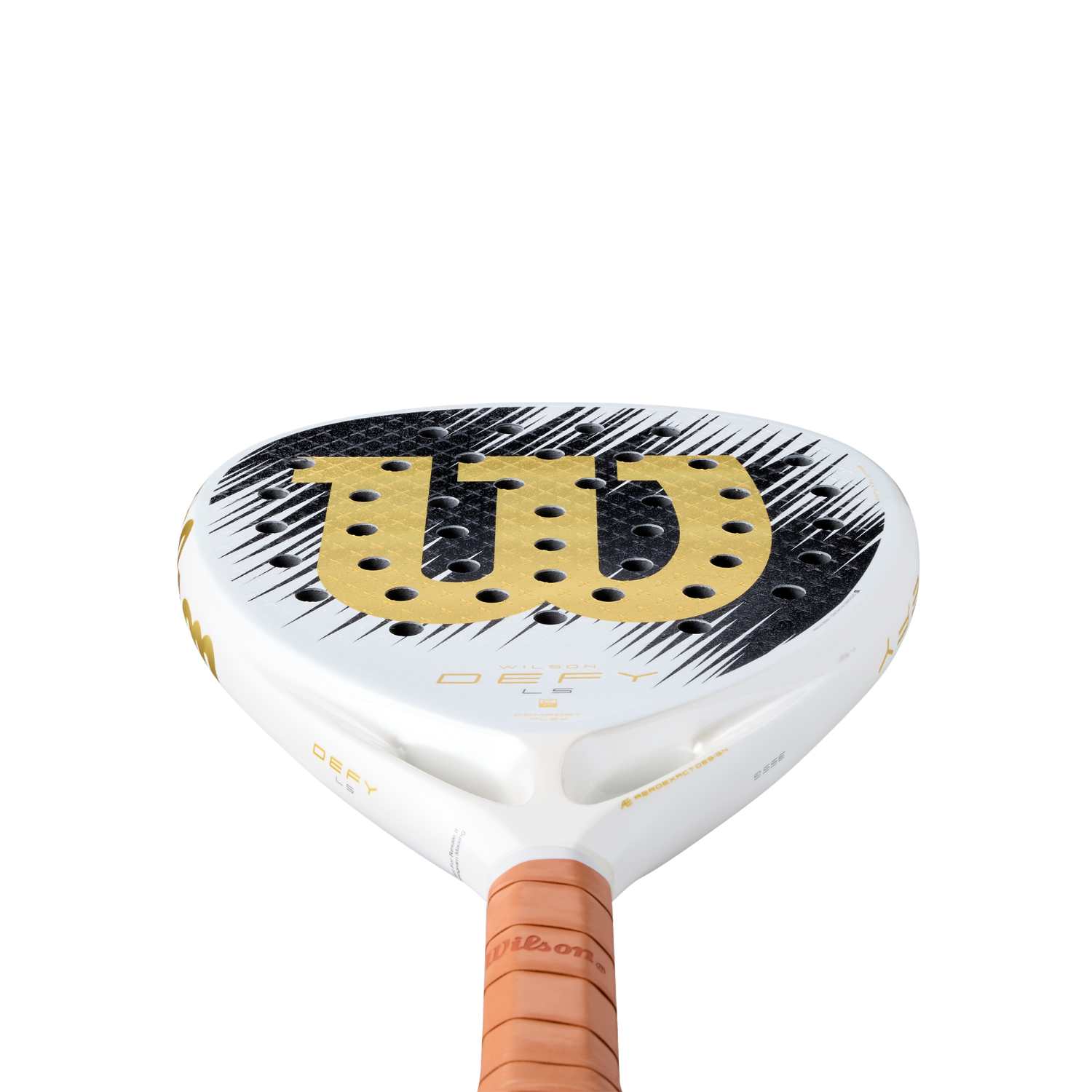 Wilson Defy LS V1 SE 2026 Padel Racket - White/Gold WR214611U Padel Rackets Wilson