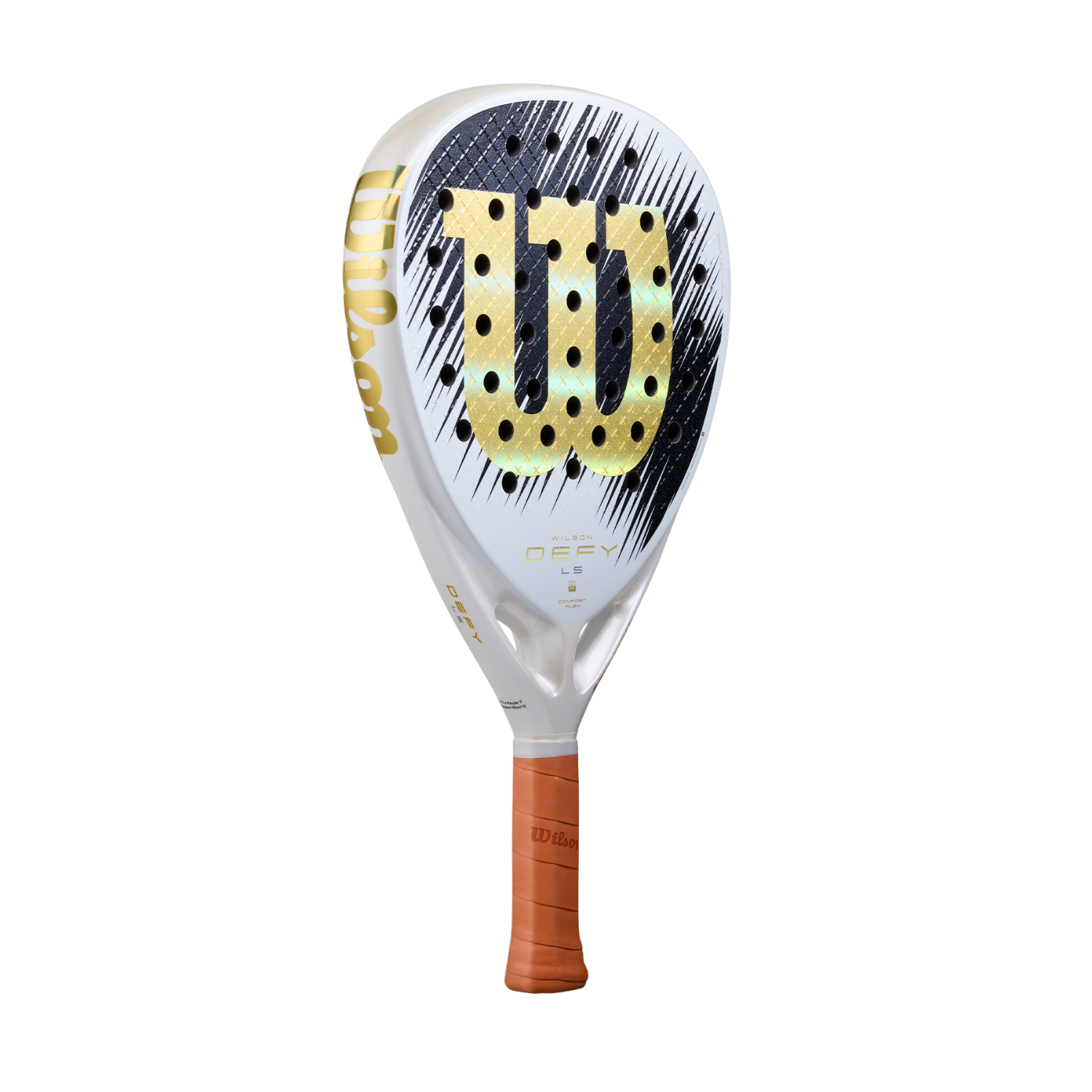 Wilson Defy LS V1 SE 2026 Padel Racket - White/Gold WR214611U Padel Rackets Wilson