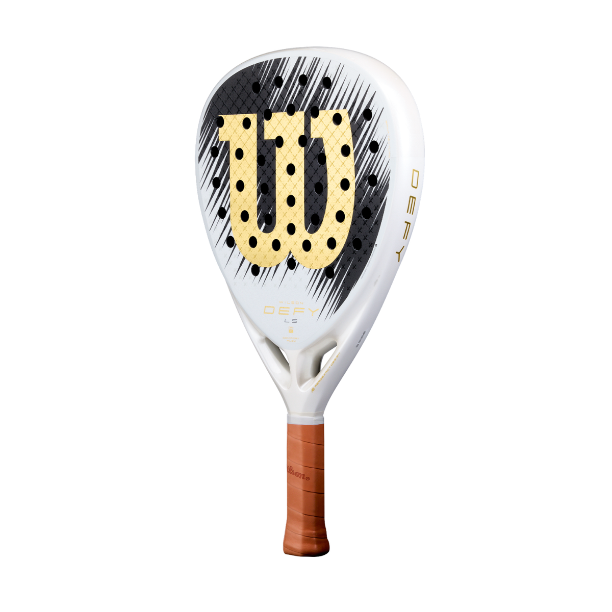 Wilson Defy LS V1 SE 2026 Padel Racket - White/Gold WR214611U Padel Rackets Wilson